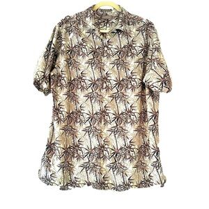 Mens size Large Tall Aloha Button Down Shirt Tropical